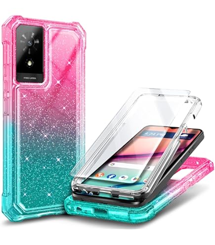 Amazon.com: jioeuinly for TCL K23 50LE 5G Case Compatible for TCL K24 Phone  Case T434D Cover [with Tempered Glass Screen Protector][Hard PC + Soft  Silicone][Colorful Reflect Light] IMDF-JXX : Cell Phones &