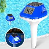 Pircaath Next-Gen Solar Pool Thermometer Floating with Large Backlit Screen | Extra-Large LCD Display for Easy Read, Rope Included, IP68 Waterproof Digital Pool Water Temperature Gauge for Hot Tub, Spa