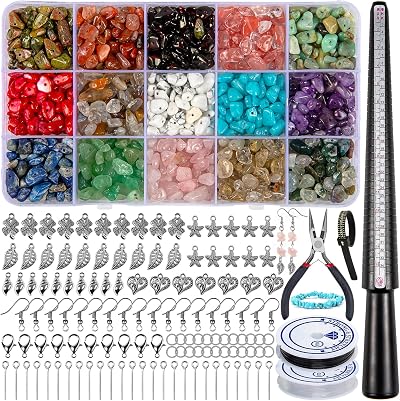 HONGTEYA 801 Pcs Crystal Jewellery Making Kit with Beads & Accessories