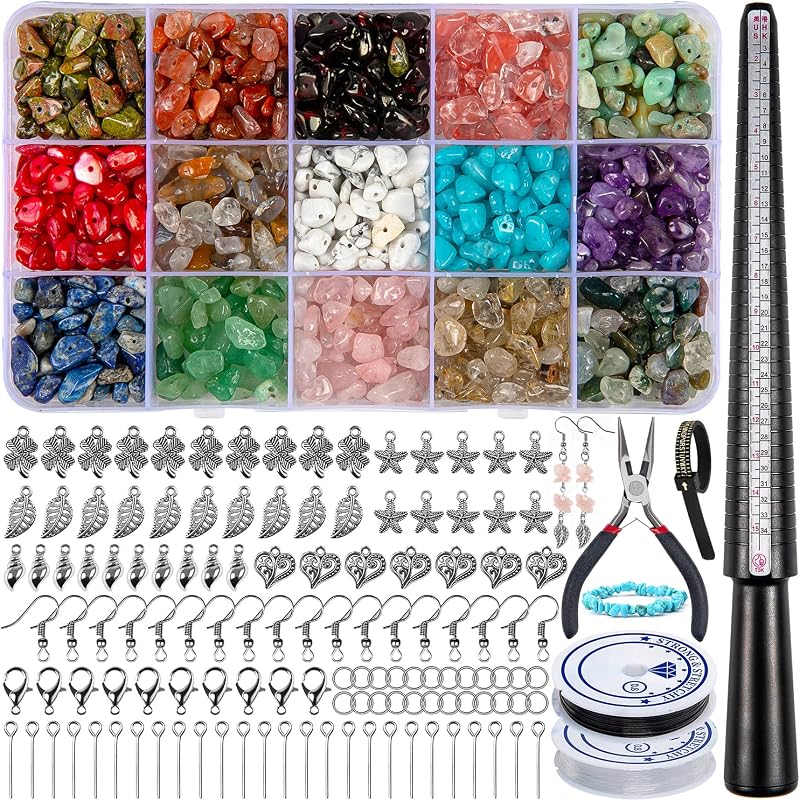 HONGTEYA 801 Pcs Crystal Jewellery Making Kit with Beads & Accessories
