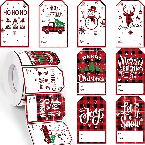 Pegatinas De Navidad - 1000 Etiquetas Redondas Para Regalos, Feliz Navidad, Rollo De Sellado Para Tarjetas Y Bolsas