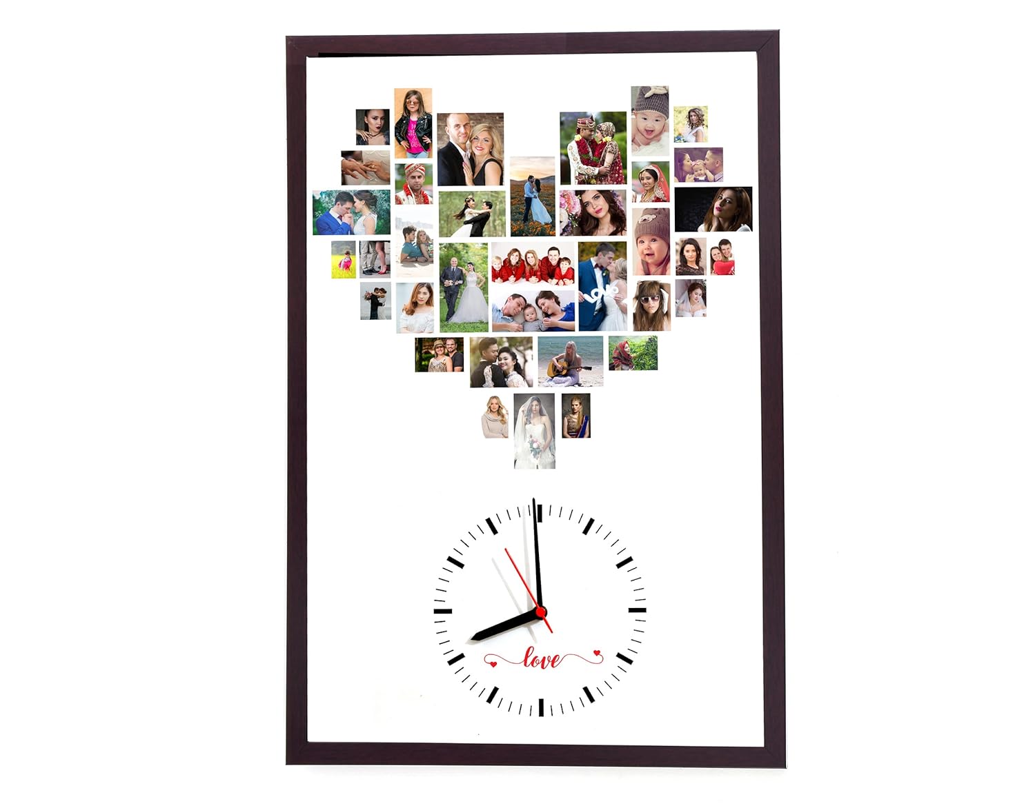 Buy 10in X 15in PERSONLAISED LOVE SHAPED PHOTO CLOCK HEART SHAPED PHOTO