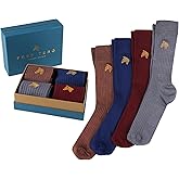 Fred Tero Men’s Dress Socks – Premium Mercerized Cotton, Ribbed Texture, Rich Colors, Crew Socks, Size 8.5–12.5, Gift Box