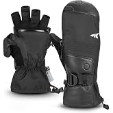 KastKing ThermoGrip Ice Fishing Convertible Mittens for Men &amp; Women | Water-resistant &amp; Windproof, Mitten-to-Fingerless with Magnetic Flaps, 3M Thinsulate Insulation, Ice Fishing, Ski, Hiking