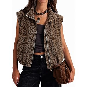 Tankaneo Womens Zip Up Denim Vest Jean Top Summer Casual Sleeveless Jacket | Oversized, Ruched Hem, Trendy