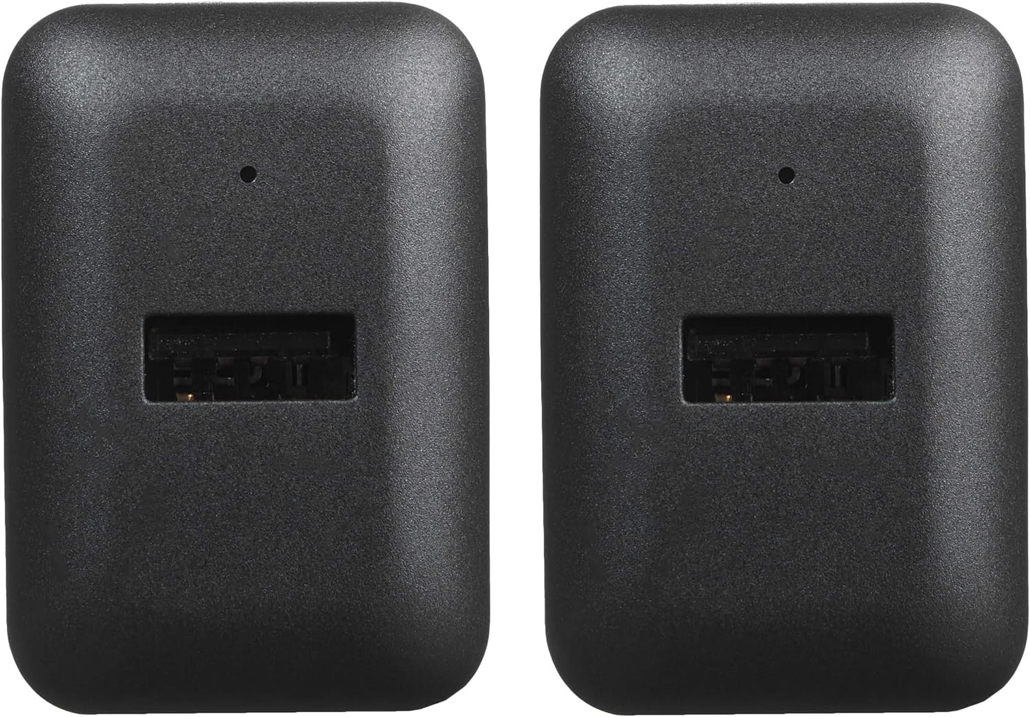  Basics One-Port 12W USB Wall Charger for Phone, iPad, and Tablet, 2.4 Amp, Black (2-Pack)