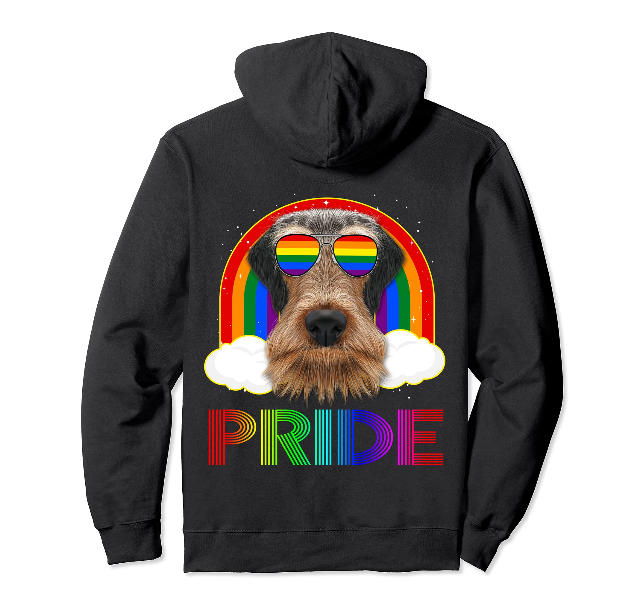 Airedale Terrier Dog LGBT Rainbow Gay Lesbian LGBTQ Pride Pullover Hoodie