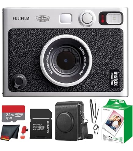 FUJIFILM instax mini Evo ブラック + 32GB Amazon.com : Fujifilm INSTAX MINI EVO Hybrid Instant Camera (Black