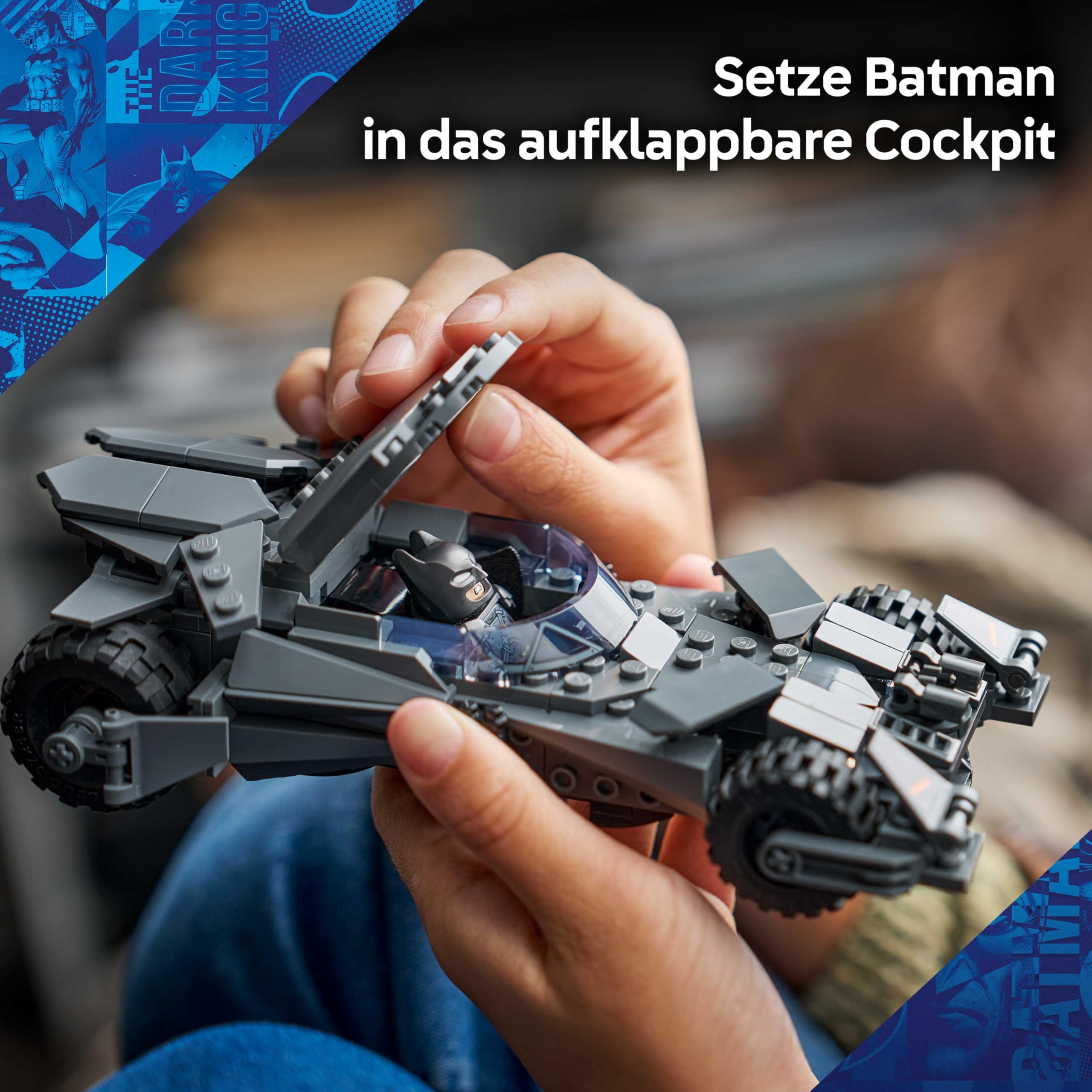 LEGO DC Batman Batman vs. Superman: Batmobil - Superhelden Spielzeugauto - Kreatives Spielzeug mit Minifigur für Kinder ab 9 Jahren - DIY Bauset zum Spielen - Geschenk für Jungen und Mädchen - 76331 3