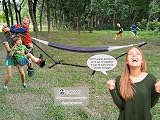 GOCAN Brazilian Double Hammock 2 Person 220x160cm Dark Grey XL 300kg view 3