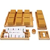 Montessori Golden Beads，Montessori Counting Beads，Montessori Math Materials，Preschool Education Toys Math Bank Game