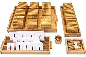 Montex Montessori Toys Golden Beads Math Manipulatives Games Montessori Math Bank Game Toys for Preschool