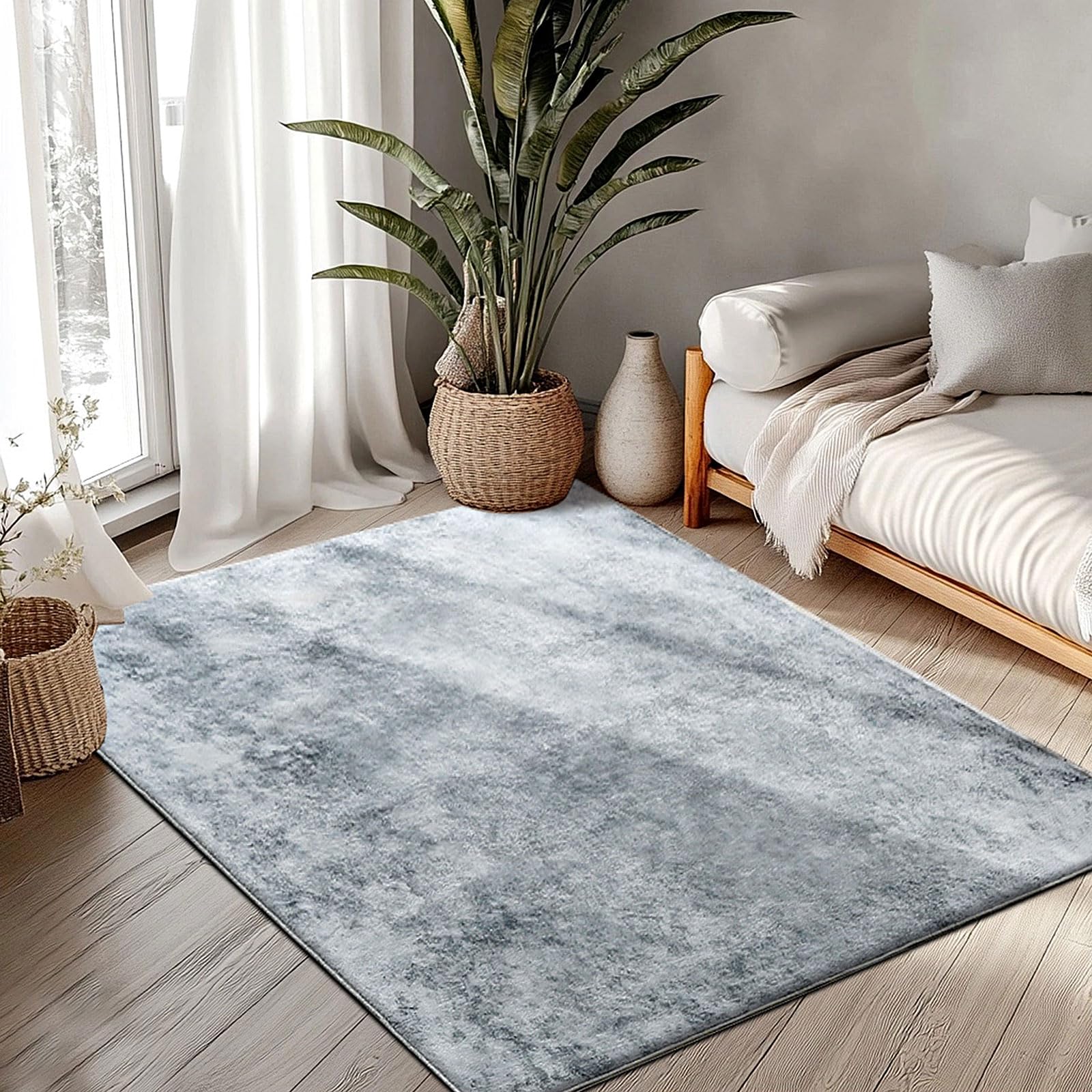 Tinyboy-hbq Rugs Living Room Large Rug 120x160cm Grey/White Machine Washable Rug Anti-Slip Short Pile Abstract Multi Colour Soft Rugs for Bedroom Room Decor