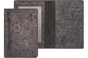 AGBIADD Passport Wallets and Vaccine Card Holder Combo,RFID Blocking Genuine Leather Passport Holder Cover Case with CDC Vaccination Card Slot, Leather Travel Documents Organizer Protector for Women