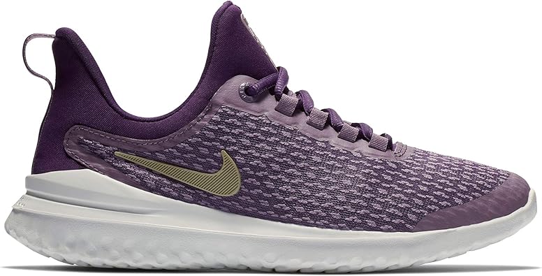 purple and gold running shoes