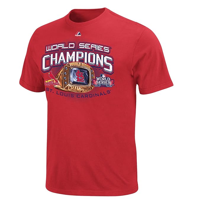 Buy MLB Boys' St. Louis Cardinals 2011 World Series Champions Hit & Run T-Shirt (Athletic Red 