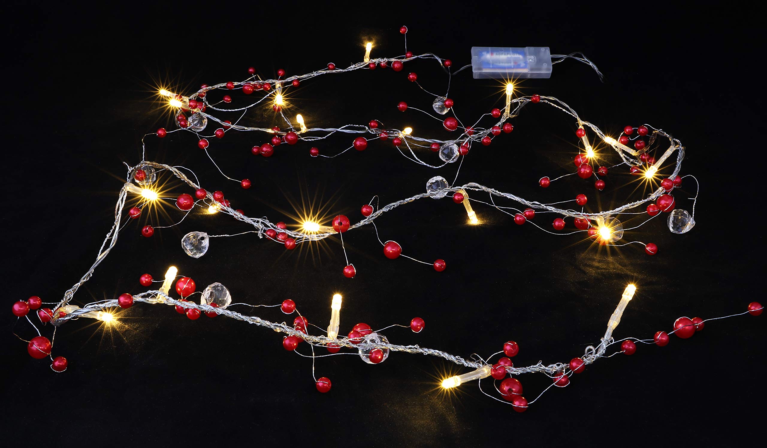 Christmas Concepts® 2m (6.6ft) Luxury Red Felt Table Runner with Snowflake Edge Design - Christmas Tableware - Dining Room Accessories