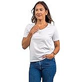 Women Pima Cotton Classic Tees - Designer Soft Cotton Premium Plain Tshirts - Luxury Essential V-Neck T-Shirts