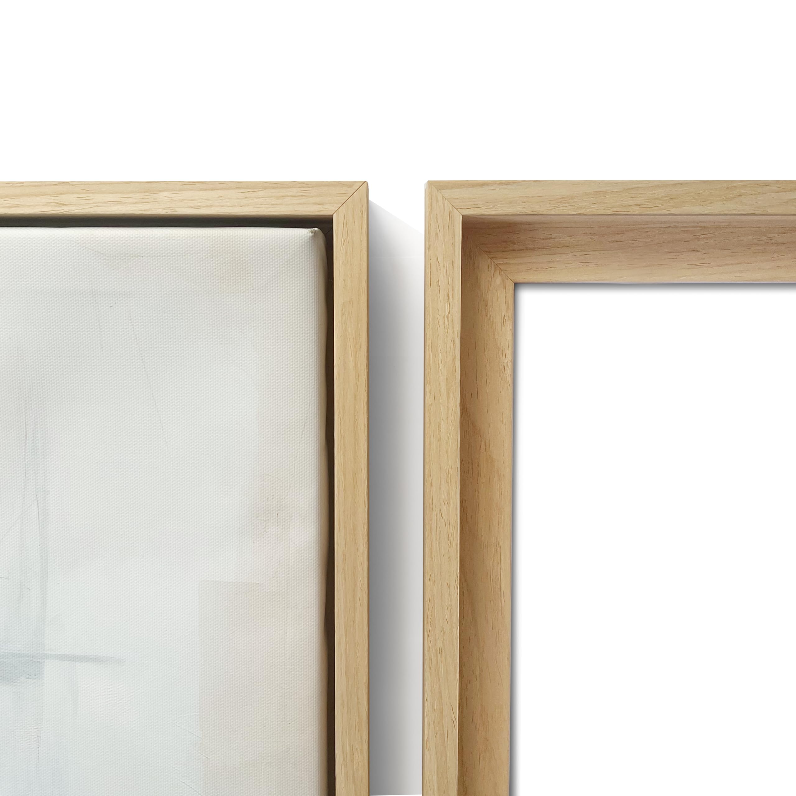 Artnova Floating Wooden Canvas Frame - Canvas Up to 2.5cm Thick - Decoration for Your Artwork … (30x30, Wood)