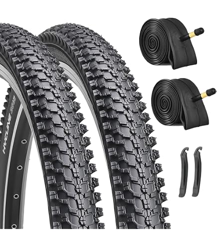 Paire De Pneus VTT 26x2.10 - Marron Latéral, épais, Résistant à L'usure Et Antidérapant - Parfait Pour Terrain Varié