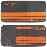 OHMY FIT Smart Fitness Towel with Zippered Pocket - Gym Towel for Men &amp; Women - Multifunctional Exercise Towel - Quick Dry Sweat Towel for Workout, Yoga, Tennis, Sports &amp; More (Gray, Pack of 1)