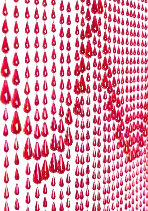 Buy Shopwildthings Beaded Curtain Raindrops Red Online At Low