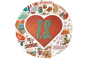 55pcs Tayloris Showgirl Music Sticker,The Life of a Girl Party Decorations,Music Vinyl Waterproof Stickers for Laptops,Water 