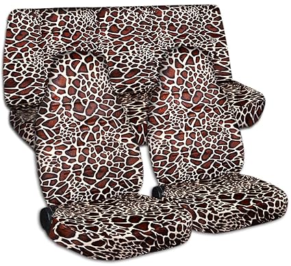 Animal Print Car Seat Covers Giraffe Semi Custom Fit Full Set Will Make Fit Any Car Truck Van Suv 30 Prints