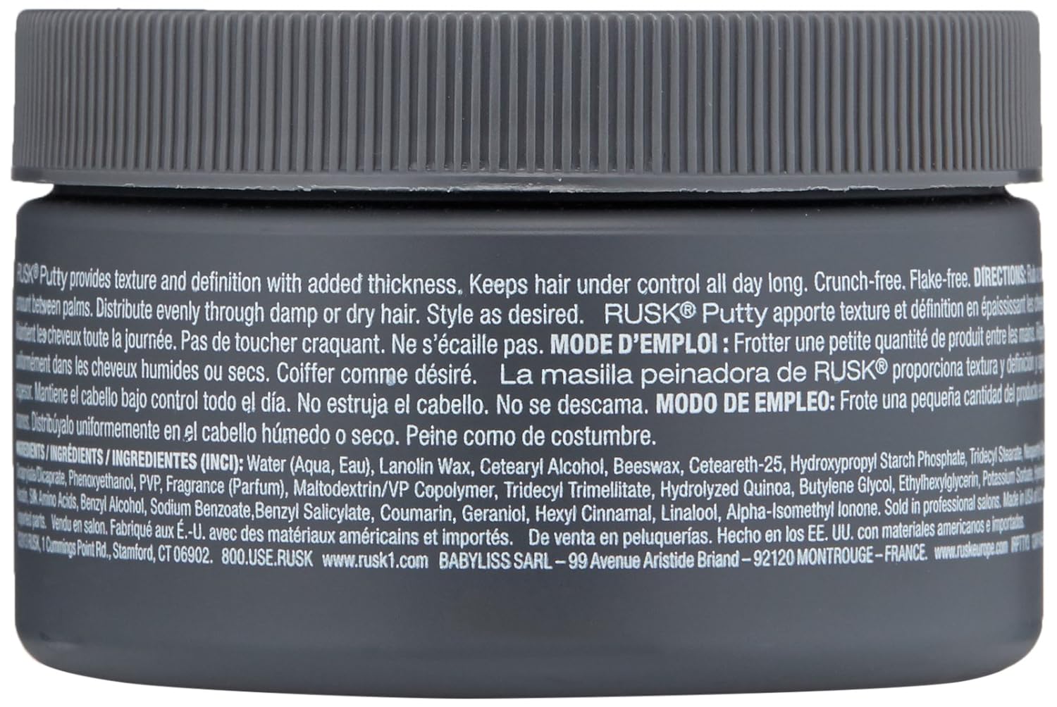 RUSK Putty Pomade, 3.7 fl. oz.: Premium Beauty