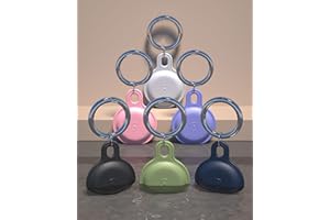 KAROTER Airtag 4+2 Pack Waterproof Holder, Airtags Keychain Case for Apple Tag, Soft Silicone Full-Body Shockproof & Anti-Scratch Air Tag Tracker Cover for Dog Cat Collar, Luggage, Car Keys (6 Colors)