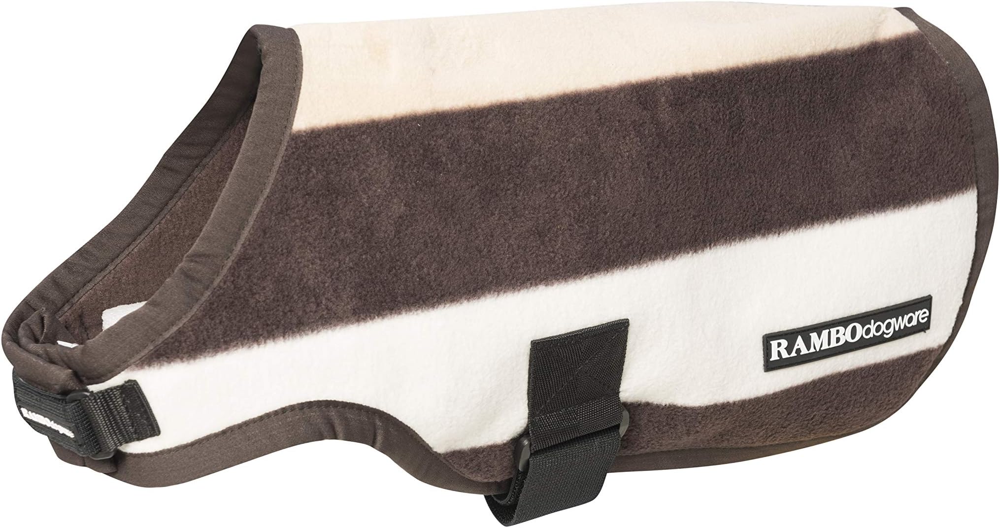 Horseware Rambo Dog Rug Deluxe Whitney Stripe, Large, Chocolate