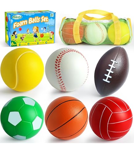 Balles En Mousse Haute Densité Pour Enfants - Rebondissantes, Silencieuses, Sûres, Tailles 18cm à 24cm