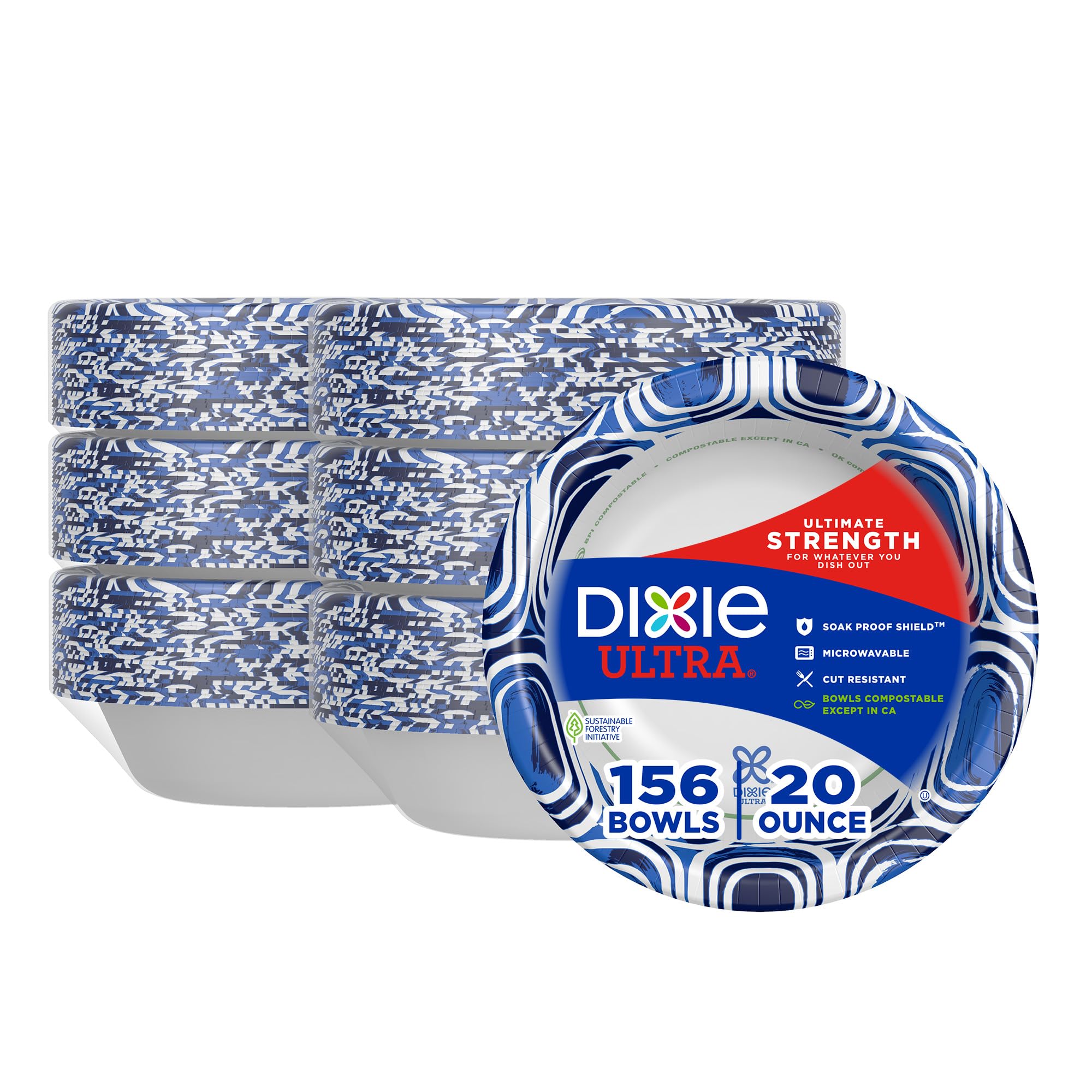 Dixie Ultra, Large Paper Bowls, 20 Oz, 26 Count