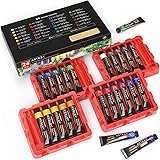 ARTEZA Watercolor Paint, Set of 24 Colors/Tubes, (12ml/0.4 oz) W/ Storage Box, Non Toxic Paints for The Professional Artist &