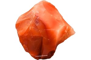 Amazing Gemstone Carnelian Raw Crystals and Healing Stones, Natural Rocks For Tumbling - DIY Raw Stones And Crystals (1 Piece)