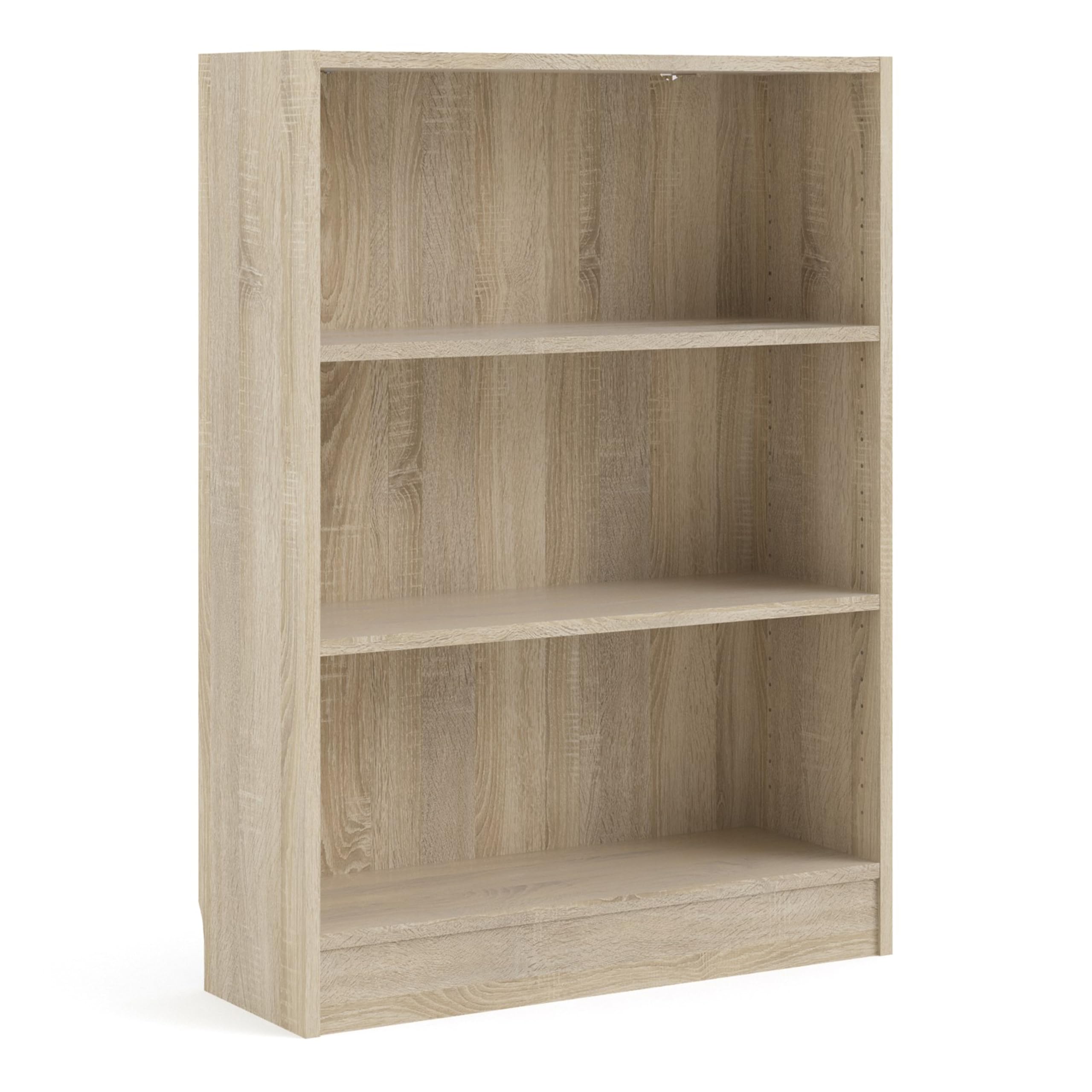 Furniture To Go | Basic Low Wide Bookcase (2 Shelves) in Oak