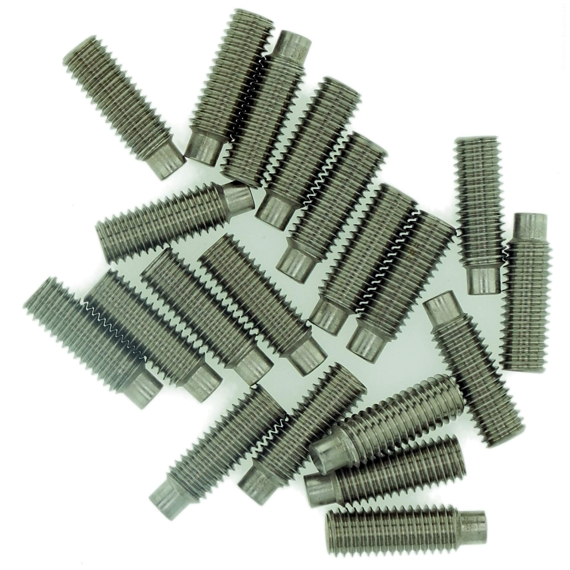 M2.5 (2.5mm x 3mm) Hex Socket Grub Screw (Dog Point) - Stainless Steel (A2) (Pack of 20)