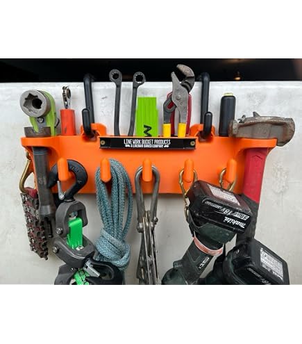 Big Rack Double D Tool Rack For Utility & Lineman Buckets – Heavy-Duty Organizer With Double D Hooks, Magnetized Pockets, 325 Lb Load Rating