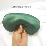ECHOLLY 100% Mulberry Silk Sleep Mask Green with Travel Pouch & Ear Plugs view 6