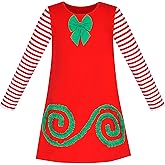 Sunny Fashion Girls Dress Mermaid Princess Long Sleeve Pocket Casual Cotton