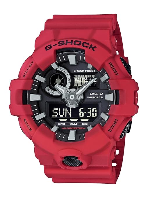casio wr20bar red