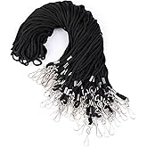 Yesland 150 Pack ID Black Lanyard Safety Badge Lanyard, 36 Inches Comfortable Neck Straps Business Card Lanyards Employee Students Lanyards with Swivel Hook for Office, School, Classroom