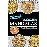 Traveling Mandalas Adult Coloring Book - Features 30 Original Hand Drawn Designs Printed on Artist Quality Paper, Hardback Co