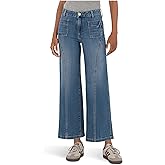 KUT from The Kloth Womens Charlotte High Rise Wide Leg Front Seam Patch Pockets
