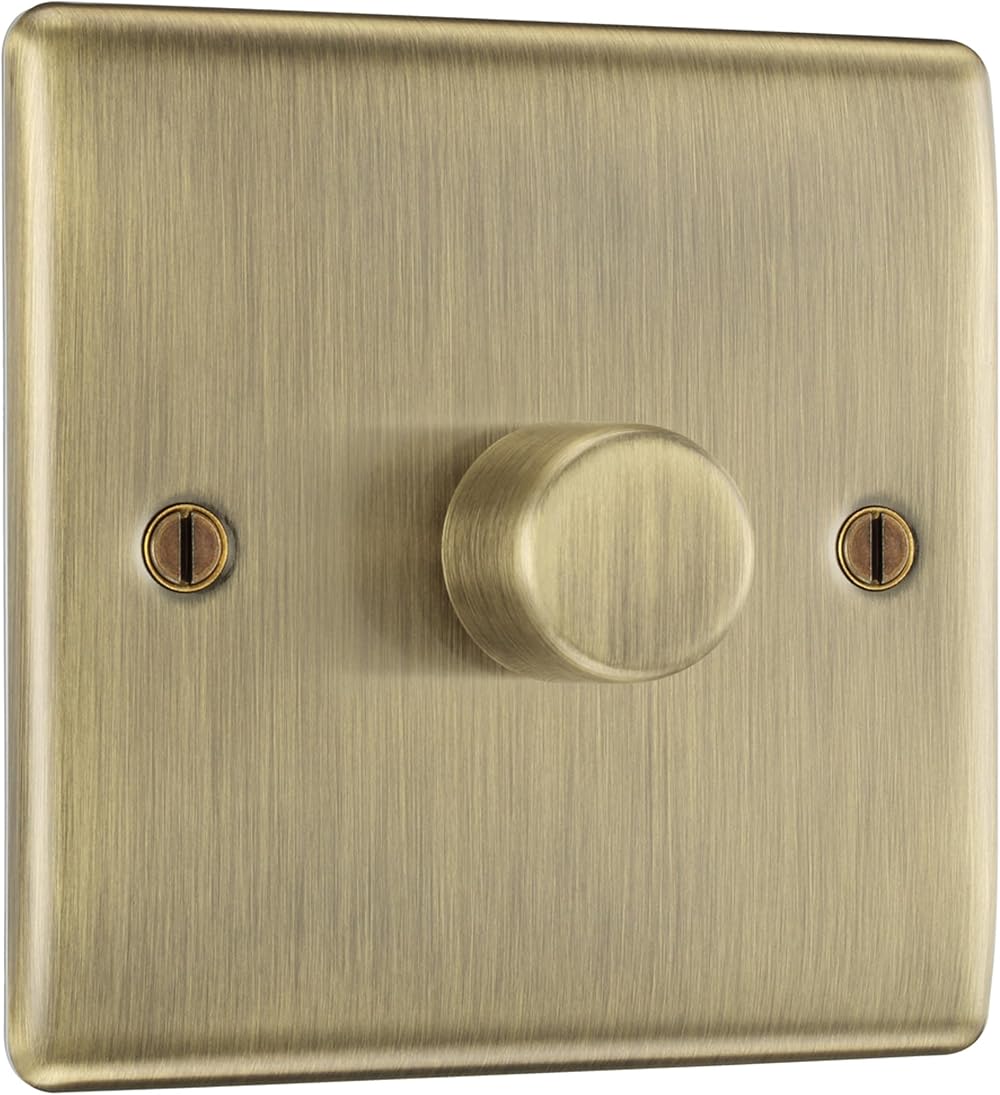 British General BG Nexus Antique Brass Intelligent Dimmer 200W NAB81 2 Way