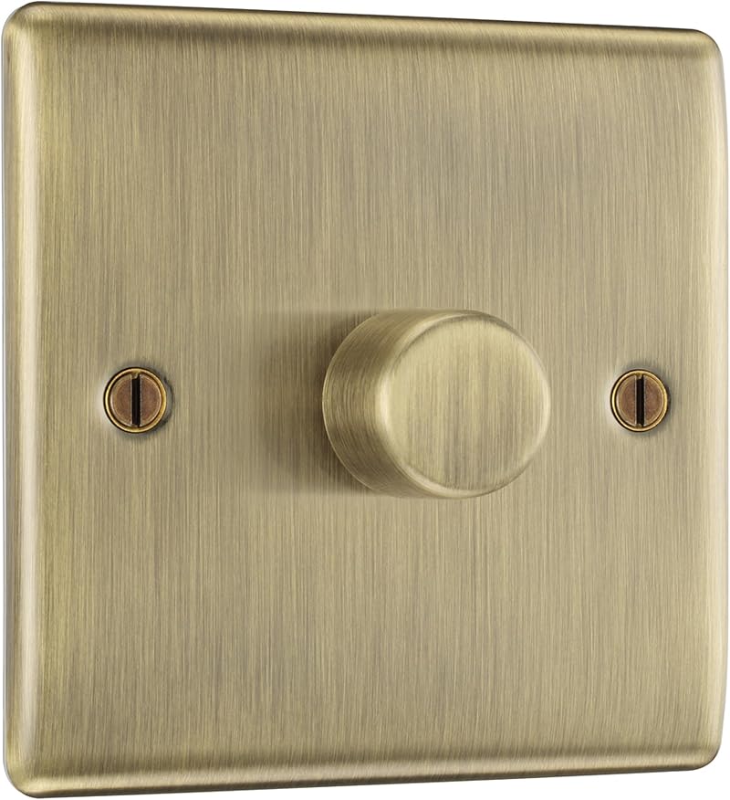British General BG Nexus Antique Brass Intelligent Dimmer 200W NAB81 2 Way