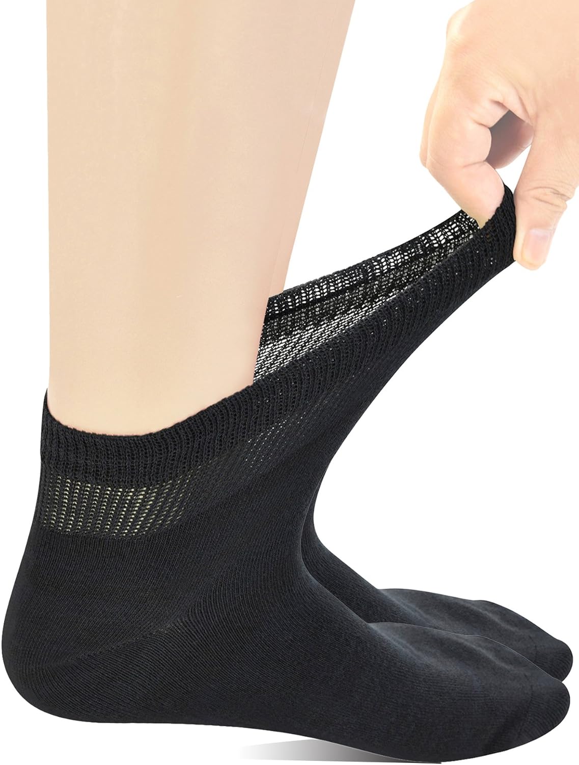Yomandamor Mens Coolmax Ankle Wide Stretched Diabetic Socks