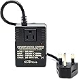 Simran SMF-200UK Deluxe 200 Watts Step Down Voltage Converter for International Travel to AC 220V/240V Countries, Ideal for Laptops, Cameras, iPhones, iPads, Handheld Video Games etc.(UK)