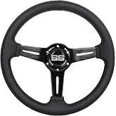 N2MU Golf Cart Steering Wheel 13 inch Universal for EZGO Club Car Yamaha | EZGO TXT RXV Club Car DS Precedent and Yamaha Black