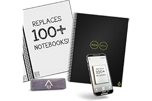 Rocketbook Core Reusable Smart Notebook | Innovative, Eco-Friendly, Digitally Connected Notebook with Cloud Sharing Capabilit